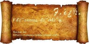 Füzessy Ádám névjegykártya